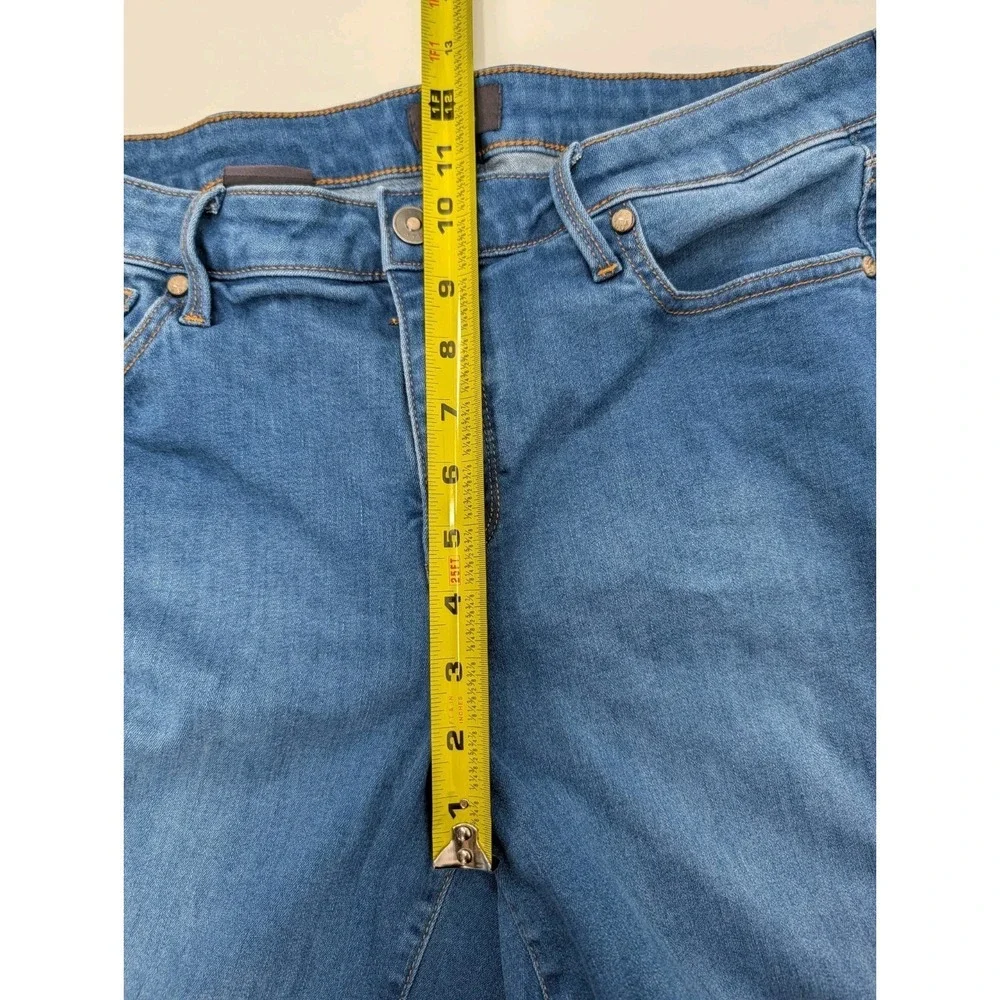NYDJ Brigitte High Waist Wide Leg Capris Dark Wash Size 12 Stretch - Picture 7 of 8